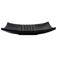 Villacera Handmade 10" Mango Wood Square Decorative Serving Tray, Black