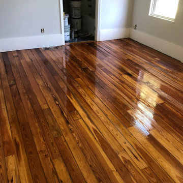 Refinished Heart Pine Plank Flooring in Springfield