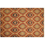 Bareens Designer Rugs - Classic Ziegler Zackary Red Blue Hand-Knotted Wool Rug - 8'10'' x 11'9'' - Enhance the ambiance of your home with this magnificent Persian-influenced Turkish hand-knotted rug made by skilled artisans capable of creating the most exceptional vegetable dyes and hand-spun wool. This exquisite handmade rug is a one-of-a-kind Peshawar Kafkaz, otherwise identified as Chobi, Chobi Peshawar, Oushak, or Ziegler rug. These handmade rugs are crafted in Pakistan utilizing superior-quality wool imported from Australia, New Zealand, and Korea in two types of weaves: the Persian weave and the Mori weave. This rug is meticulously crafted by hand using the finest natural vegetable dyes extracted from local plants. The artisans use a blend of hand-spun local and fine merino wool, resulting in a rug with a compelling texture, higher lanolin content, and longer staple. The artisans occasionally incorporate natural or artificial silk into the pile to enhance specific motifs. The finished product is an awe-inspiring execution of flawless design and an understated palette that exudes elegance.