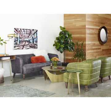 Modern Glass and Lucite Side End Tables