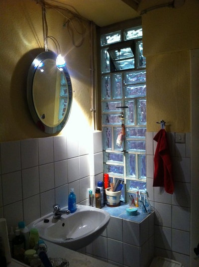 Badezimmer- Sanierung vorher/ nachher
