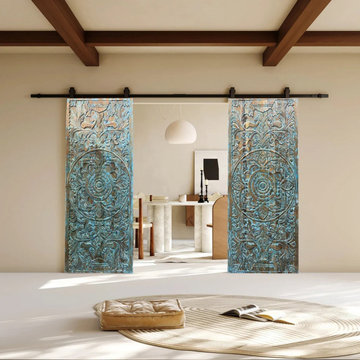Carved Barn Doors: Artistic Statement Doors for the City Farmhouse