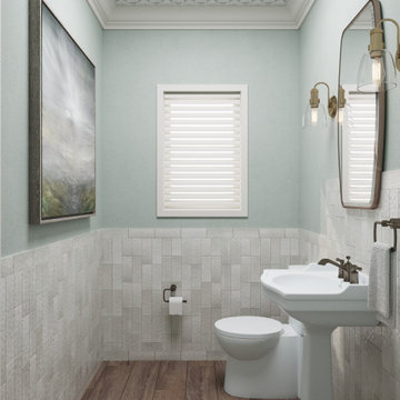 A Nod to the Past Powder Room
