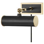 Mitzi by Hudson Valley Lighting - Holly 1-Light Picture Light, Aged Old Bronze Finish, Antique Brass/Black Shade - Whether you want to bring more attention to a beautiful piece of artwork or literally highlight a wall shelf of your favorite things, Holly is up to the task. Choose this plug-in picture light in classic black with metal accents or lighten things up with a metal and white option.