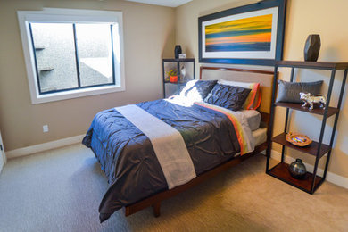 Minimalist bedroom photo in Other