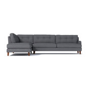 Virgil 2-Piece Sectional Sofa, Smoke, Chaise on Left