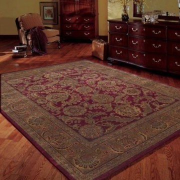 Nouirson Burgundy Wool Rug