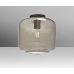 Besa Lighting - Besa Lighting NILES10SMC-BR Niles 10, 1-Light Semi-Flush, 9.5"W - Dimable: Yes  Shade Included: YNiles 10-One Light S Bronze Smoke Bubble UL: Suitable for damp locations Energy Star Qualified: n/a ADA Certified: n/a  *Number of Lights: 1-*Wattage:60w Incandescent bulb(s) *Bulb Included:No *Bulb Type:Incandescent *Finish Type:Bronze