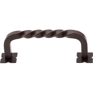 Top Knobs 3 Cc D Handle With Backplate Oil Rubbed Bronze