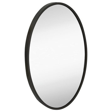 Modern Black Oval Frame Wall Mirror