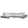 1717 Premium Leather Modern Sectional Sofa, Left Hand Facing Chaise