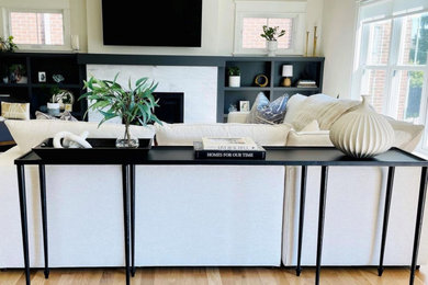 Inspiration for a contemporary living room remodel in Chicago