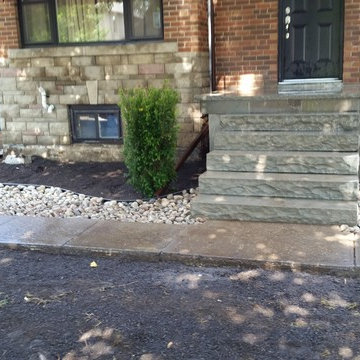 Lothian Ave. Etobicoke-complete front yard rebuild working with tight budget