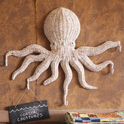 5-Hook Woven Octopus Wall D&eacute;cor - Home Decor