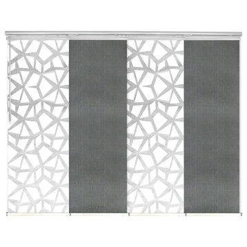 Scattered-Stormy 4-Panel Track Extendable Vertical Blinds 48-88"x94"