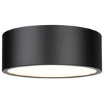 Z-Lite - Z-Lite 2302F3-MB Harley 3 Light Flush Mount in Matte Black - Inspiring with an easy, casual feel, the Harley modern three-light flushmount ceiling light delivers simple elegance with a hint of industrial design elements. A simple ring silhouette forms its drum shade made of bold matte black finish steel, creating a versatile fixture for a low-key but tasteful look in a kitchen, dining space, or living area.