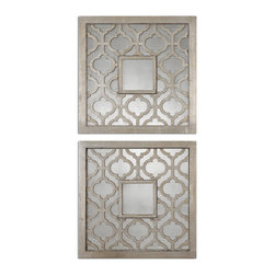 Quatrefoil Mirrors Set of Two - Wall Mirrors