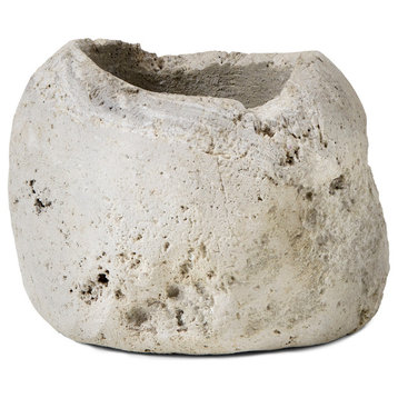 Serene Spaces Living Decorative Pumice Stone Vase, Unique Lava Rock Container