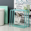Block Magazine Rack, Turquoise