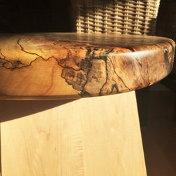 Spalted Maple and Hard Maple Stool - Folding Chairs And Stools