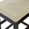 Valencia Backless Leather Counter Stool, Beige, Bicast Leather�