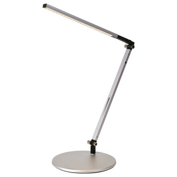 Koncept Z-Bar Solo Mini LED Desk Lamp With Base, Silver