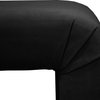 Minimalist Velvet Upholstered Bench, Black