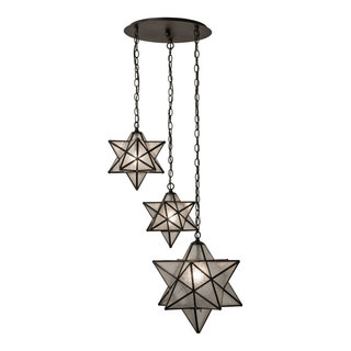 26 Wide Moravian Star 3 LT Cascading Pendant - Mediterranean - Pendant ...