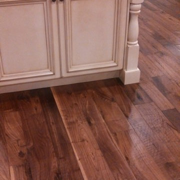 5" & 7" Hand scraped walnut Woca oil finish