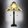 Luxury Natural Tiffany Table Lamp, Matte Black, UQL7014