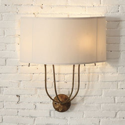 Iron Wall Sconce With Fabric Shades - Products