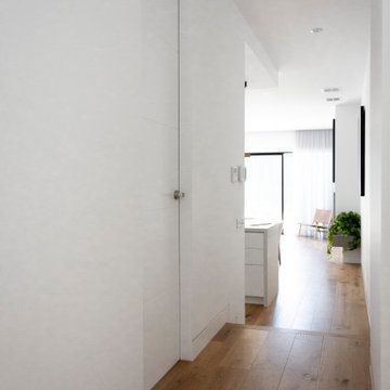 The hallway leading through to the Kitchen and Living Room space. The EzyJamb op
