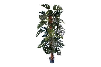 Faux Large Monstera Plant on Moss Pole
