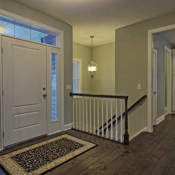 Modern New Build Home with Distressed Wide Plank Hardwood Flooring