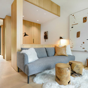 Modern Northwoods Residence Guest Bedroom Sitting Area & Office