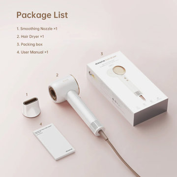 Dreametech Hair Glory Hair Dryer (with Hot & Cold Setting) - White