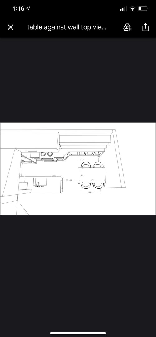 Should I install a fixed table in small kitchen and dining room combo?