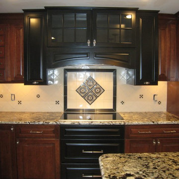 White Kitchen with Mosaic Accents
