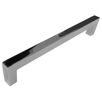 Celeste Square Bar Pull Cabinet Handle Polished Chrome Solid Zinc 9mm, 5"