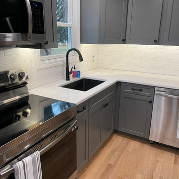 Modern Gray Clean Kitchen Design