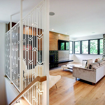 Glam Mid-Century Living Room