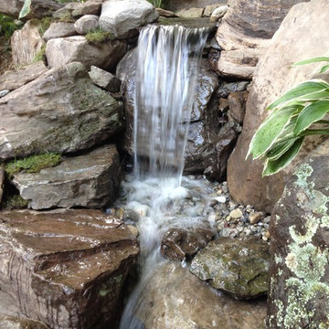 Stream and Waterfalls addition to Pond