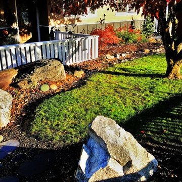 Rain Garden Landscape Makeover with Lawn Reduction