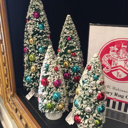 Miniature Flocked Christmas Trees - Holiday Accents And Figurines
