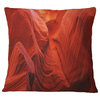 Magic Colors of Antelope Canyon Landscape Photography Throw Pillow, 18"x18"
