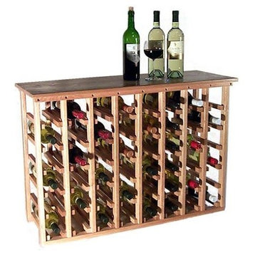 48 Bottle Floor Model Wine Rack, Oak