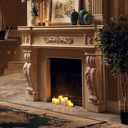 Seville Stone Fireplace Manel - Indoor Fireplaces