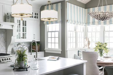 Example of a transitional kitchen design in Seattle