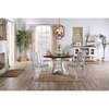 Furniture of America Muschamp Wood Dining Table in Antique White and Dark Oak