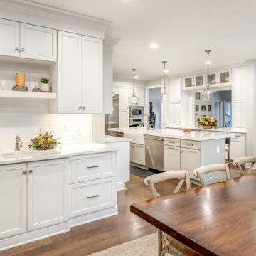 White Open Gourmet Kitchen, Dining & Buffet